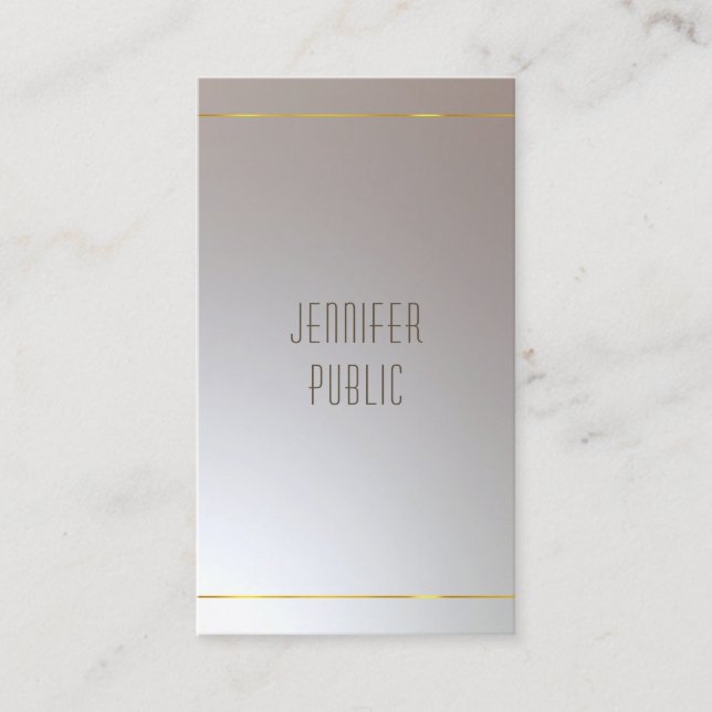 Modern Fashionable Design Professional Glamour Business Card (Front)