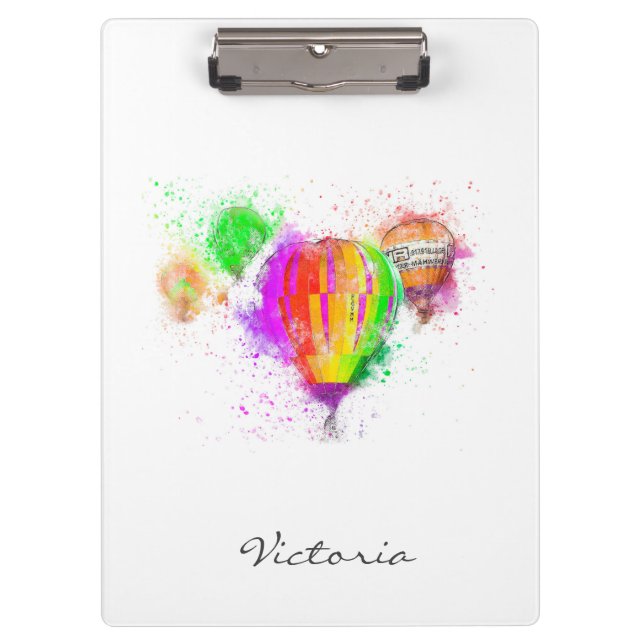 Modern Fashionable Trendy Bright . Add Your Name Clipboard (Front)