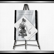 Modern Fashionably Thirty Black White Welcome Sign
