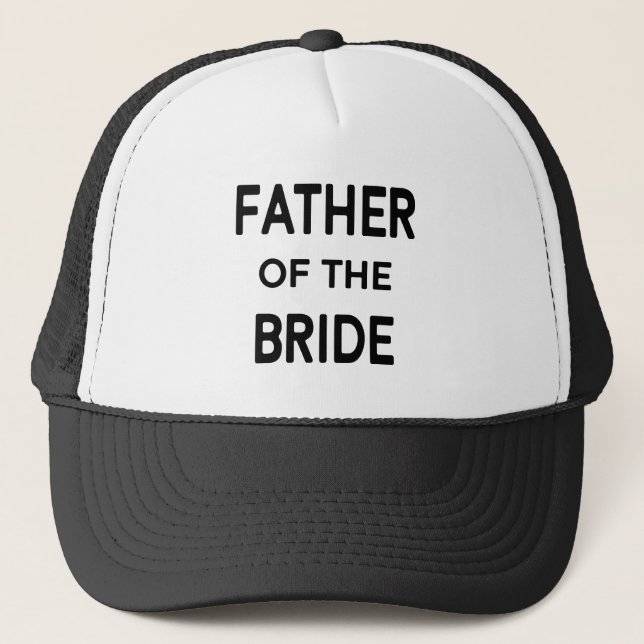 Modern Father Bride Wedding Trucker Hat (Front)