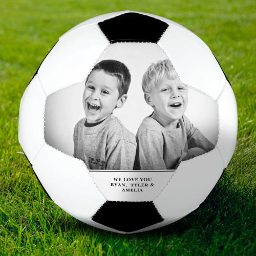 Modern Fathers day Custom Photo Soccer Ball