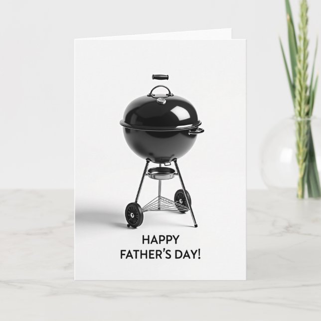 Modern Fathers Day Bbq Card (Front)