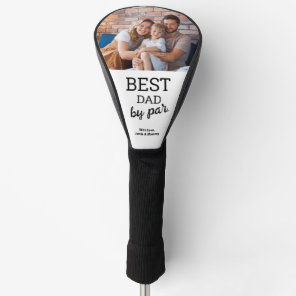 Modern Father's day Best Dad by Par Custom Photo  Golf Head Cover