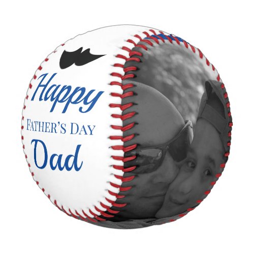 Modern Fathers Day Dad Photo Message  Baseball