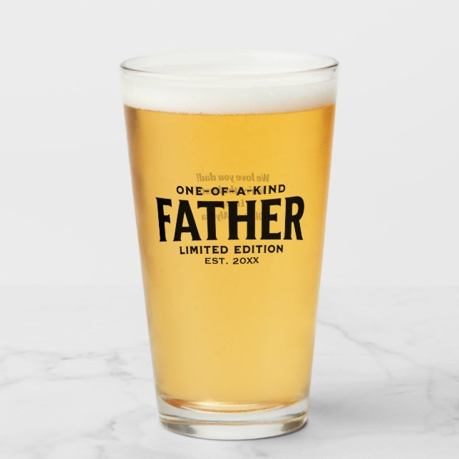 Modern Father's Day Gift for Dad Customized Glass (Front Filled)