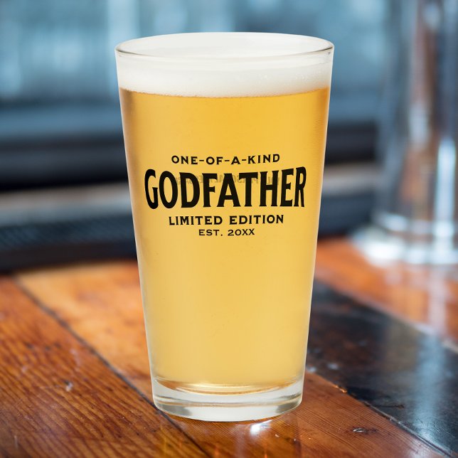Modern Father's Day Gift for Godfather Customized  Glass (Creator Uploaded)