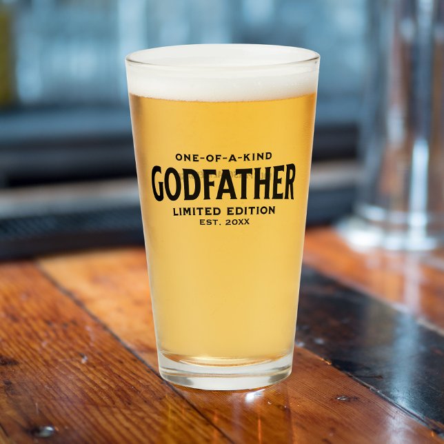 Modern Father's Day Gift for Godfather Customized  Glass (Creator Uploaded)