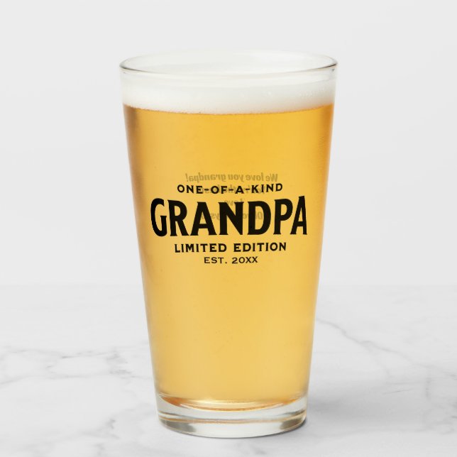 Modern Father's Day Gift for Grandpa Customized Gl Glass (Front Filled)