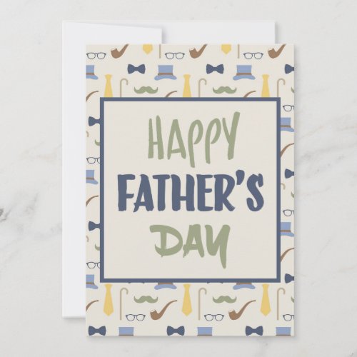 Modern Fathers Day Print Card