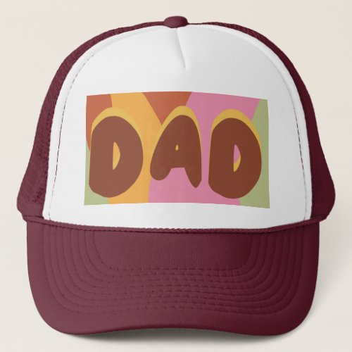 Modern Fathers Day Retro Hand Drawn Font Trucker Hat