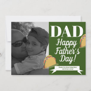 Modern Fathers Day Taco Isometric Card