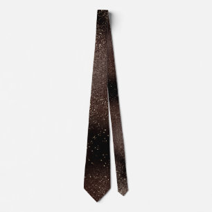 Modern Father's Day Wedding Black Glitter Sparkles Neck Tie