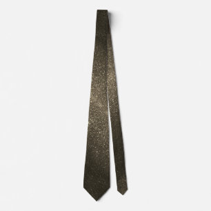 Modern Father's Day Wedding Gold Glitter Sparkles Neck Tie