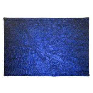 Modern Faux Blue Leather Texture Placemat