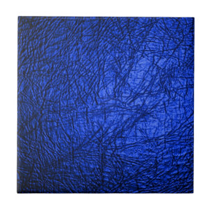 Modern Faux Blue Leather Texture Tile