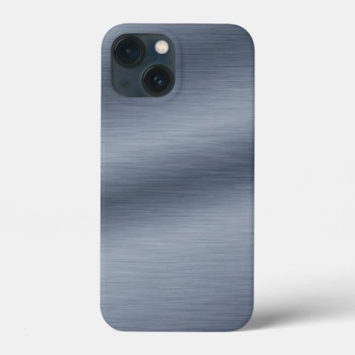 Modern Faux Brushed Steel Background iPhone 13 Mini Case