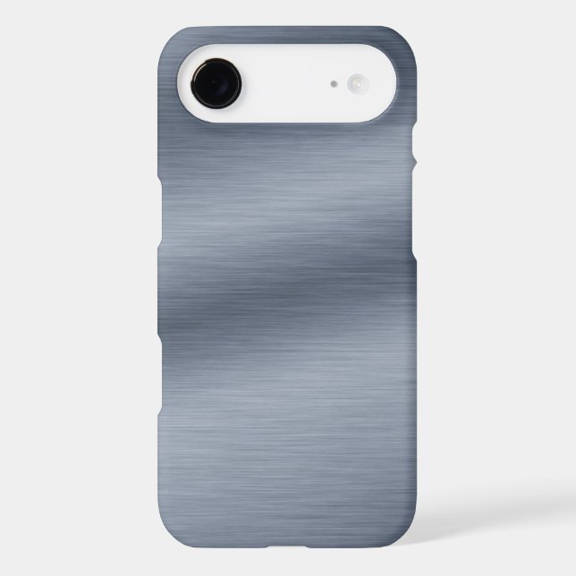 Modern Faux Brushed Steel Background Case-Mate iPhone Case (Back)