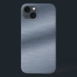 Modern Faux Brushed Steel Background iPhone 13 Case<br><div class="desc">Simple,  elegant brushed metal background. This digital artwork shows a realistic sheen of a deep gray steel. Use it as is or as a starting point for your own custom creation.</div>