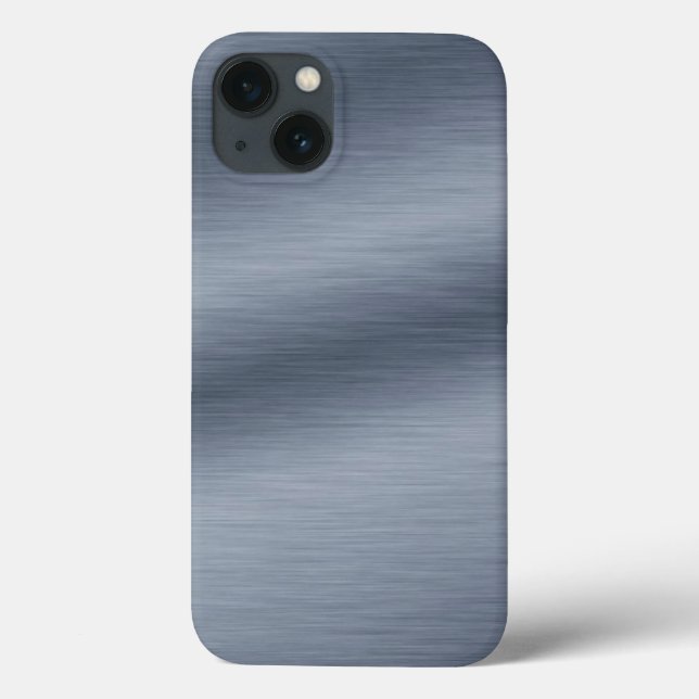 Modern Faux Brushed Steel Background Case-Mate iPhone Case (Back)