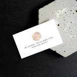 Modern Faux Copper Rose Gold Numbers Accountant Business Card