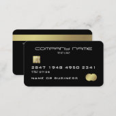 Modern Faux Credit Card Style Business Card (Front/Back)