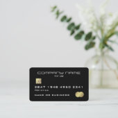 Modern Faux Credit Card Style Business Card (Standing Front)