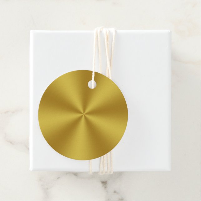 Modern Faux Gold Favor Tags (In Situ)