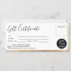 Modern faux gold foil simple gift certificate logo | Zazzle