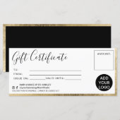 Modern faux gold foil simple gift certificate logo | Zazzle