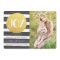 Modern Faux Gold Foil Stripes Joy Christmas Photo