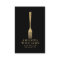 Modern Faux Gold Fork Catering Logo Black Vertical