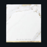 Modern faux gold marble personalized Stationery Notepad<br><div class="desc">Gorgeous marbled background design with faux gold foil border,  elegant modern simple design,  stylish and chic.
See all the matching pieces in collection.</div>
