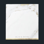 Modern faux gold marble personalized Stationery Notepad<br><div class="desc">Gorgeous marbled background design with faux gold foil border,  elegant modern simple design,  stylish and chic.
See all the matching pieces in collection.</div>