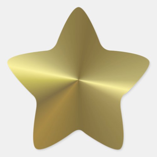Modern Faux Gold Metallic Look Stylish Blank Star Sticker