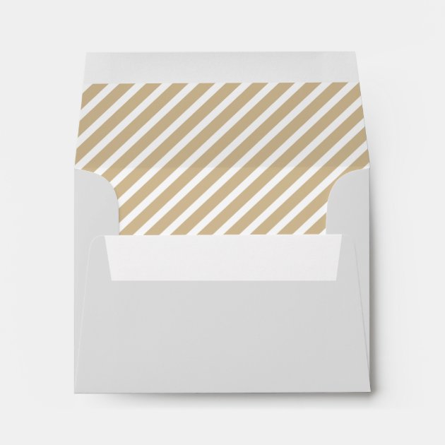 Modern Faux Gold Monogram Wedding RSVP Envelope