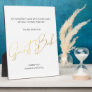 Modern Faux Gold Script Sign Wedding Guest Book Plaque
