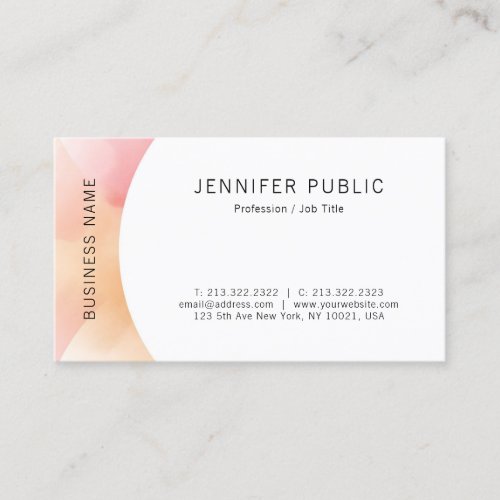 Modern Faux Gold Simple Template Professional Business Card