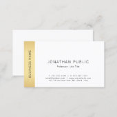 Modern Faux Gold Simple Template Professional Business Card (Front/Back)