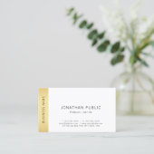 Modern Faux Gold Simple Template Professional Business Card (Standing Front)