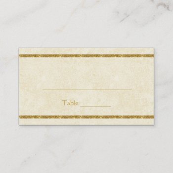 Modern Faux Gold Sparkles On Ivory Place Cards by dmboyce at Zazzle