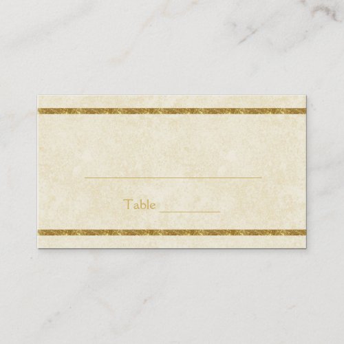 Modern Faux Gold Sparkles on Ivory Place Cards