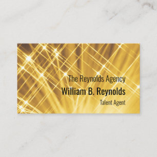 Modern Faux Gold Star Talent Agent Manager Acting Business Card