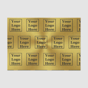 Modern Faux Gold Template Your Logo Here Tissue Paper