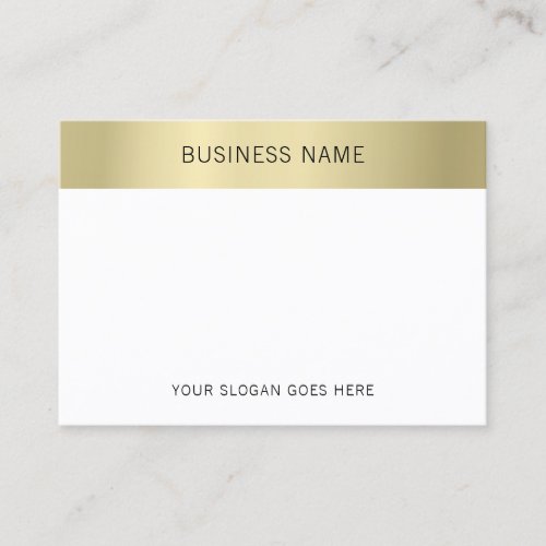 Modern Faux Gold White Elegant Minimalist Template Business Card
