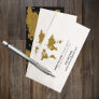 Modern Faux Gold World Map Prof. Travel Agent Business Card