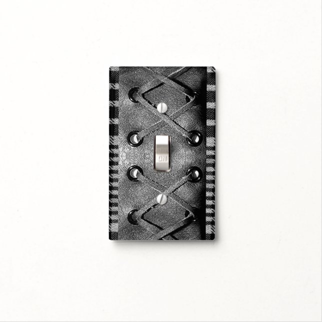 Modern Faux Laced Leather Texture Switch Cover (In Situ)