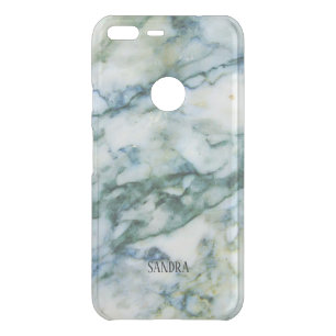 Modern Faux Marble gray & Green Tones Uncommon Google Pixel XL Case