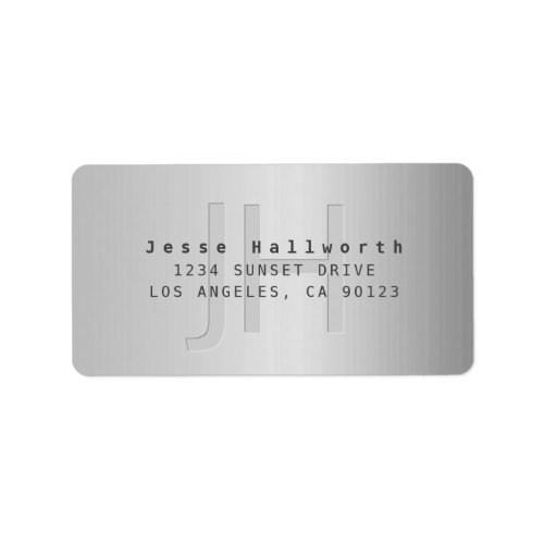 Modern Faux Metal Return Address Label