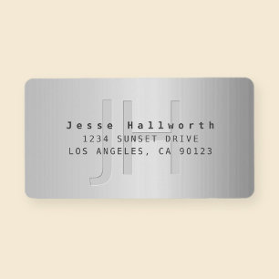 Modern Faux Metal Return Address Label