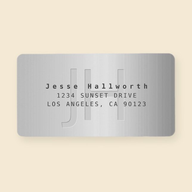 Modern Faux Metal Return Address Label (Creator Uploaded)